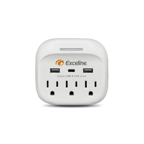EXCELINE MULTITOMA PUERTOS SMART USB A Y C - GMT-3R3U