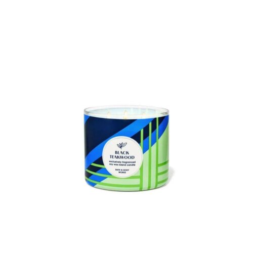 VELAS BATH AND BODY WORKS 3 MECHAS - MADERA DE TECA NEGRA