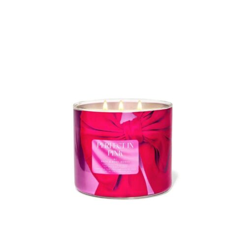 VELAS BATH AND BODY WORKS 3 MECHAS – PERFECT IN PINK