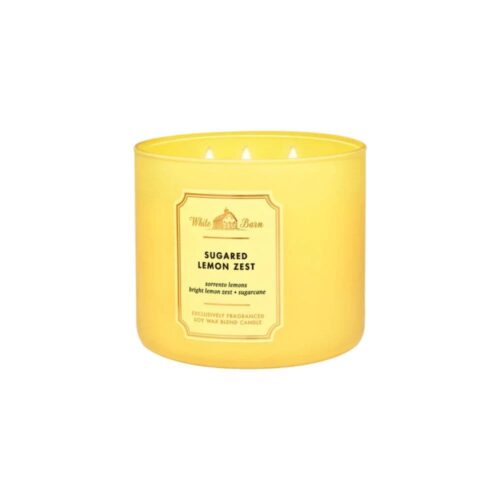 VELAS BATH AND BODY WORKS 3 MECHAS - RALLADURA DE LIMON AZUCARADA