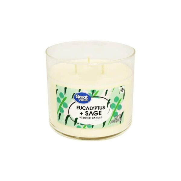 VELAS GREAT VALUE 3 MECHAS 14OZ - EUCALIPTO Y SALVIA