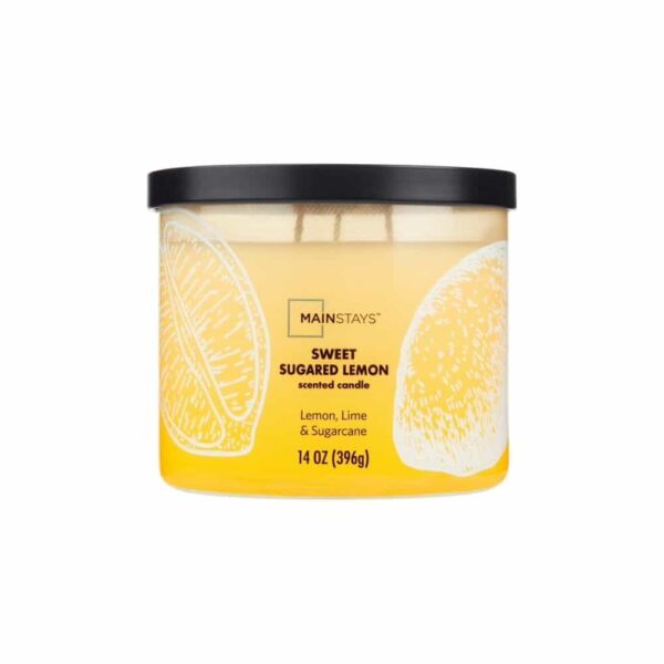 VELAS MAINSTAYS 3 MECHAS - LIMON DULCE Y AZUCARADA