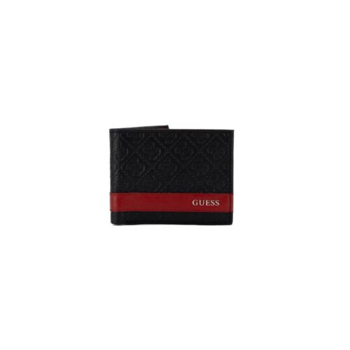 GUESS BILLETERA BILLFOLD - NEGRO/ROJO