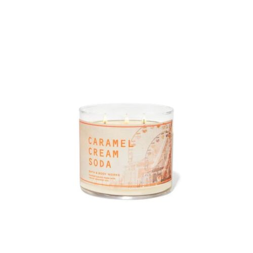 VELAS BATH AND BODY WORKS 3 MECHAS - REFRESCO DE CREMA DE CARAMELO