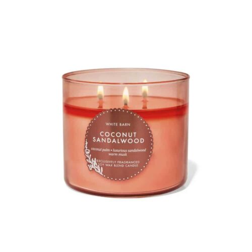 VELAS BATH AND BODY WORKS 3 MECHAS - SANDALO Y COCO