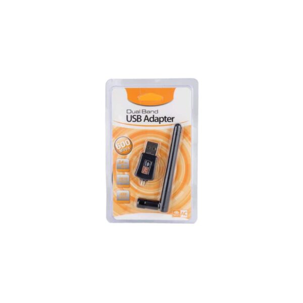 ADAPTADOR WIFI USB CON ANTENA - 600MBPS
