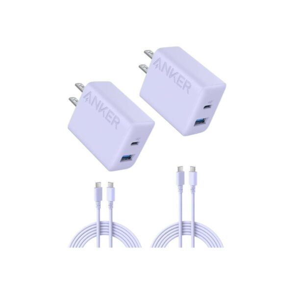 ANKER CUADRO + CABLE TIPO C 20W (TRES COLORES)